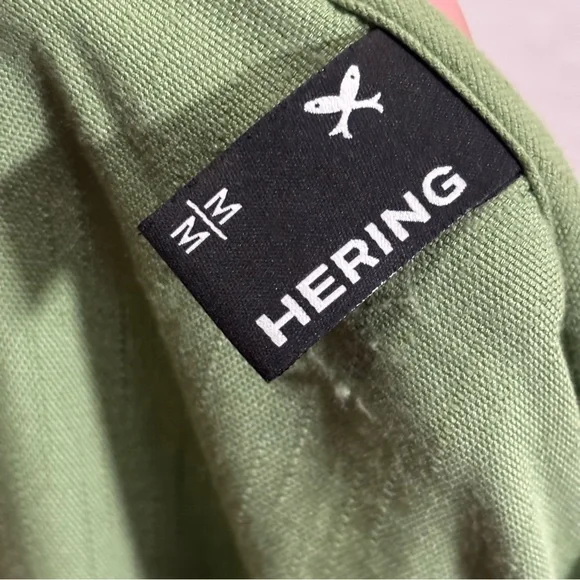 Hering Green Smocked V Neck Maxi Dress Size Medium Short Sleeve Prairie Cottage - Picture 8 of 11